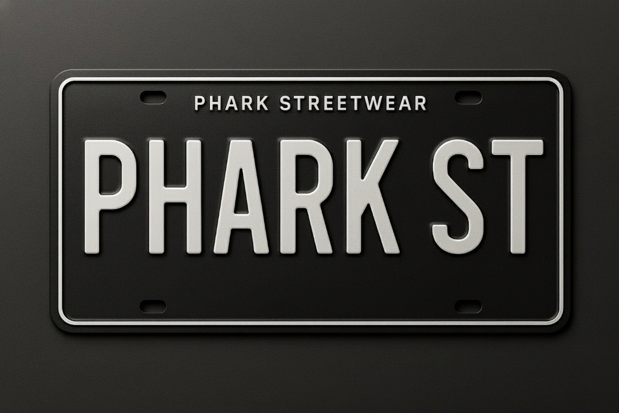 Number plate with Phark St on it - 